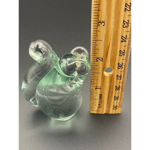 Blown Glass Squirrel Figurine Paperweight Handmade Ngwenya Glass Small Clear - Picture 7 of 7